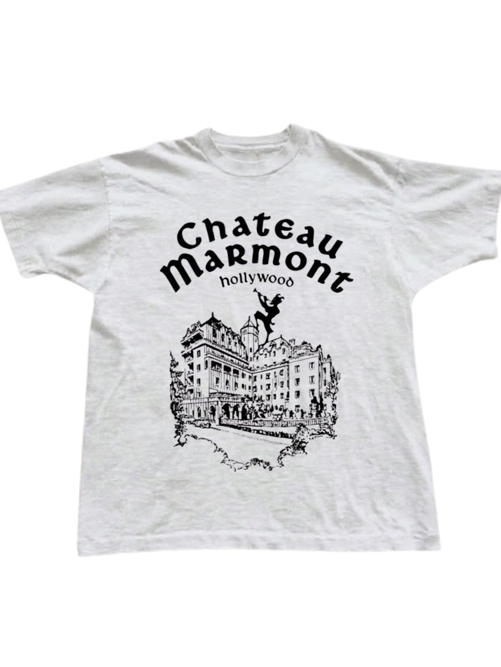 Gildan Chateau Marmont Hollywood Graphic Tee - White